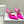 Manolo Mules Diamond Buckle Dark Pink Silk Satin 327475