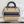 LADY 24 BASKET BAG IN BLACK OBLIQUE JACQUARD MIX BEIGE WICKER