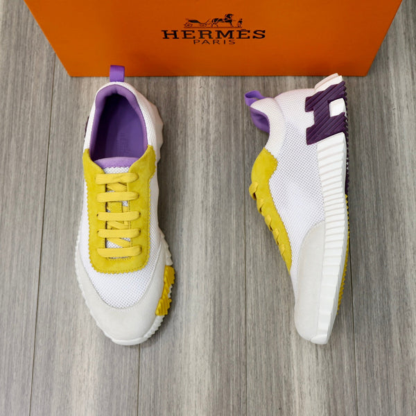 HM BOUNCING SNEAKER CLOUD AND YELLOW BREATHABLE FABRIC