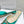 Manolo Buckle Flast Mules Green Silk 327517