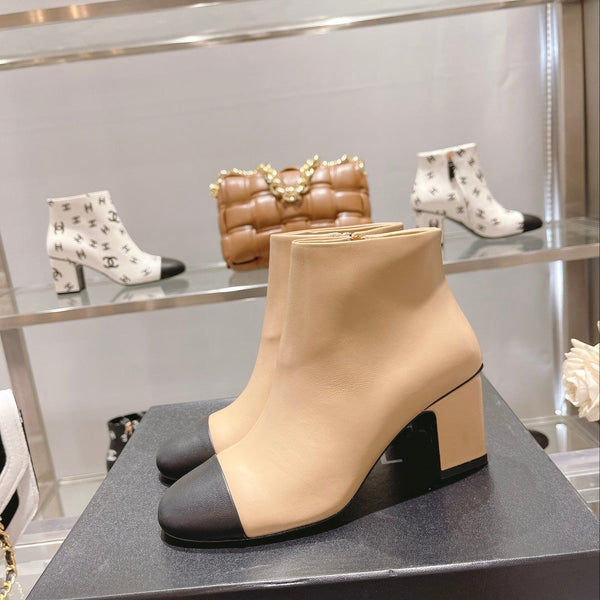 CC 26s Booties 6.5cm Black Beige Sheepskin 966879