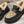 GG Snow Boots Black Beige Calfskin Denim Wool 576250
