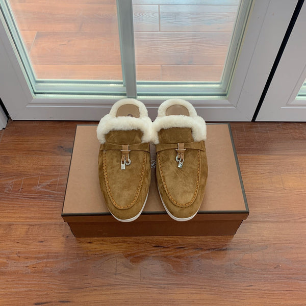 LP 26s Charms Walk Mules 2cm Camel Suede 110925