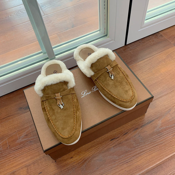 LP 26s Charms Walk Mules 2cm Camel Suede 110925