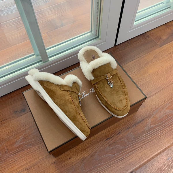 LP 26s Charms Walk Mules 2cm Camel Suede 110925