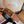 HM JUMBO BELT BUCKLE & REVERSIBLE CIDER ORANGE AND BLACK LEATHER STRAP 38 MM GOLD HARDWARE
