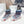 CD Snow Ankle Boots Light Blue Cowhide Nylon Fabric 539659