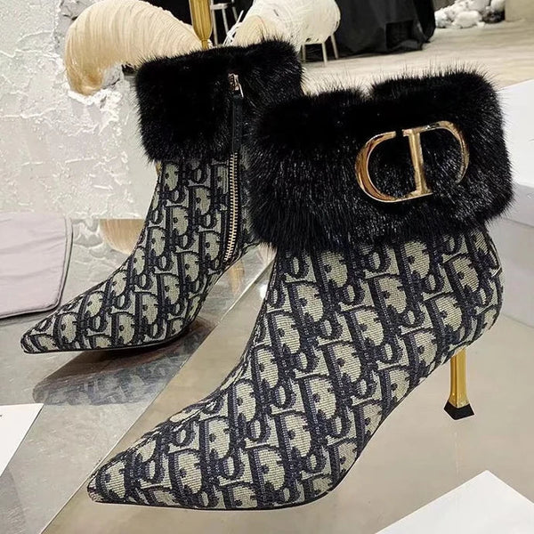 CD 26s Oblique Ankle Boots 70mm Fabric 966674