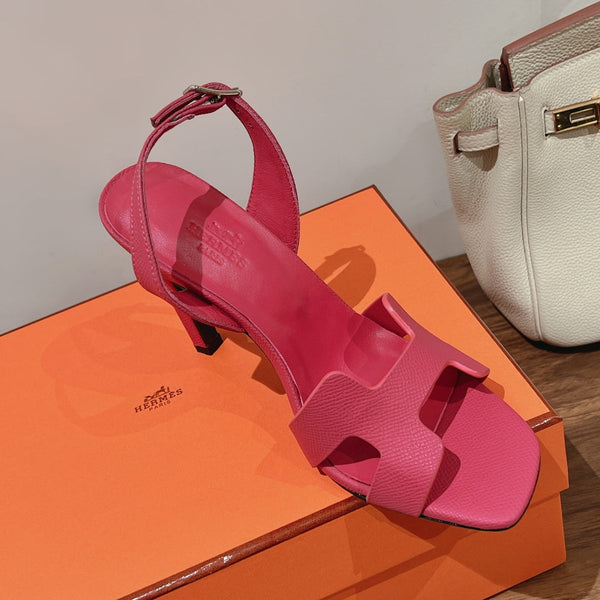 SLINGBACK SANDAL ETERNITE 105 BRIGHT PINK LAMBSKIN