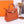 HM KELLY BAG 25 ORANGE TOGO SILVER HARDWARE
