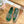 SL YVES LOGO SLIP ON DARK GREEN CALFSKIN AND MESH
