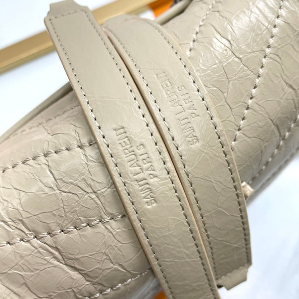Niki Baby Shoulder Bag 28cm Old Ivory Glossy Leather 285475