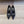 OPYUM SILVER HEEL PUMPS IN BLACK GLOSSY CALFSKIN