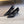 OPYUM BLACK HEEL PUMPS IN BLACK GLOSSY CALFSKIN