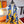 Cavalcades Scarf 90 CM In Blue Yellow Colorful Silk Twill 288859