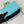 BAGUETTE MINI 19 IN BRIGHT TURQUOISE SEQUINS GOLD HARDWARE