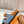CHYPRE SANDAL BRIGHT BROWN LAMBSKIN AND BLUE DENIM