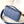 Fend Baguette 27 Bag With FF Motif Blue Leather Ghw