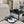 cc sandal white black quilted lambskin