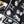 SCARF 180 CM IN BLACK FLOWER MONOGRAM SILK AND CASHMERE 401134