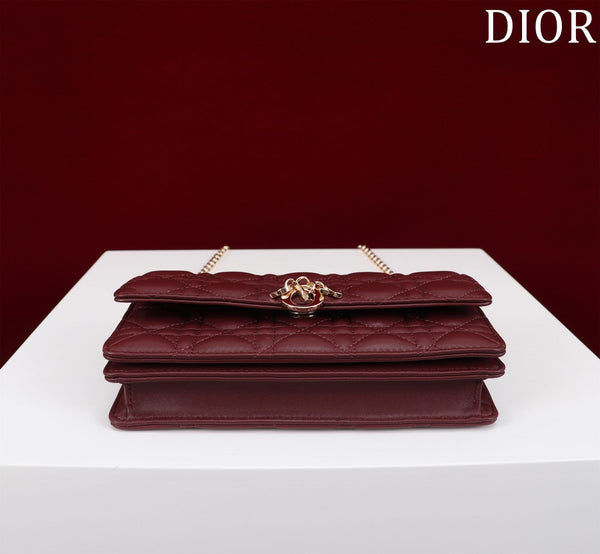 my cd mini 21 burgundy lambskin