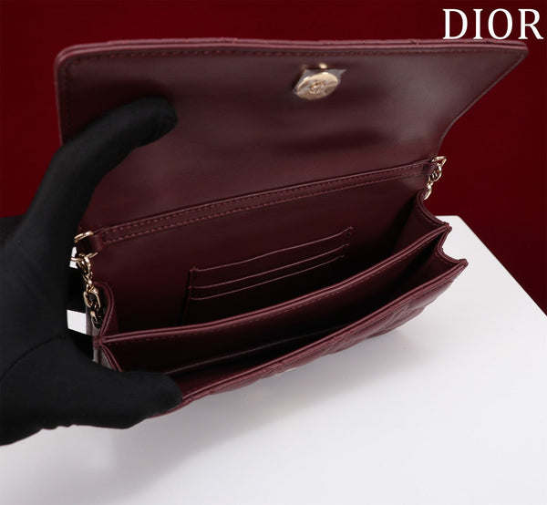 my cd mini 21 burgundy lambskin
