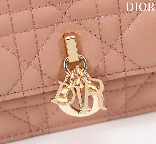 my cd mini 21 rose lambskin
