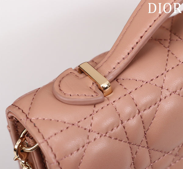 my cd mini 21 rose lambskin