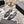 slingback 2.5 glietter grey black grosgrain
