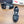 VL7N LOW-TOP BLACK CALFSKIN AND WHITE FABRIC SNEAKER WITH BANDS