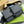 MESSENGER BAG 25 IN DARK GREY CANVAS ANG BLACK CALFSKIN