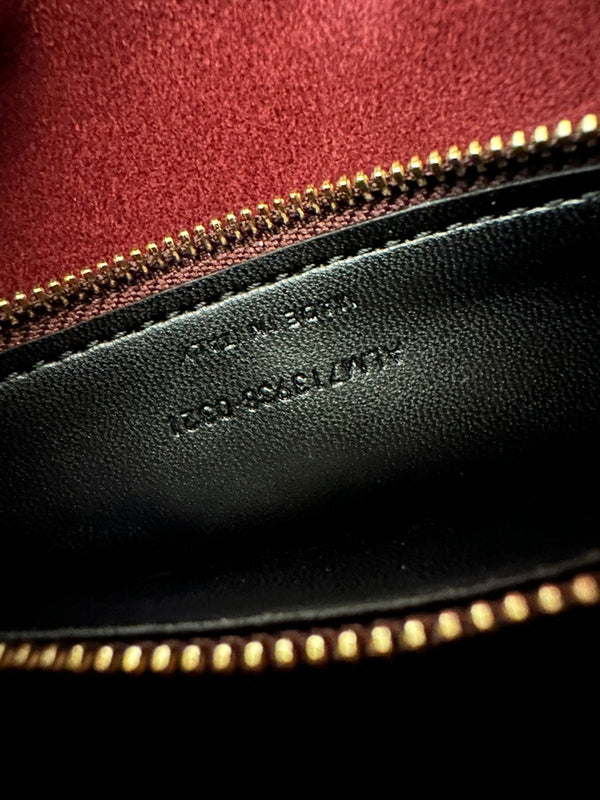 le 5a7 small 23cm burgundy calfskin