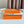 HM GAMMA BUCKLE & REVERSIBLE WHITE AND ORANGE LEATHER STRAP 13MM SILVER HARDWARE