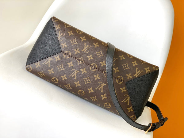 LV Opéra Handbag 36cm Brown Black Monogram Canvas & Cowhide GHW