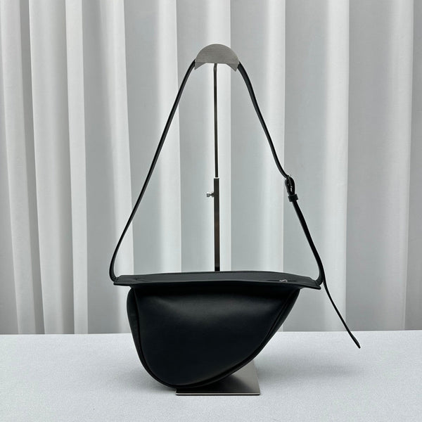The Row 2025 Slouchy Banana 34cm Black Leather