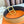 HM  BELT BUCKLE & REVERSIBLE ORANGE PASTEL AND BLACK LEATHER STRAP 38MM GOLD HARDWARE