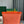 CONTI POUCH 24 IN ORANGE LAMBSKIN AND GOYARDINE CANVAS