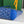 CONTI POUCH 24 IN SAPPHIRE BLUE LAMBSKIN AND GOYARDINE CANVAS