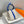HM PICOTIN LOCK 22 WHITE AND COBALT TOGO LEATHER