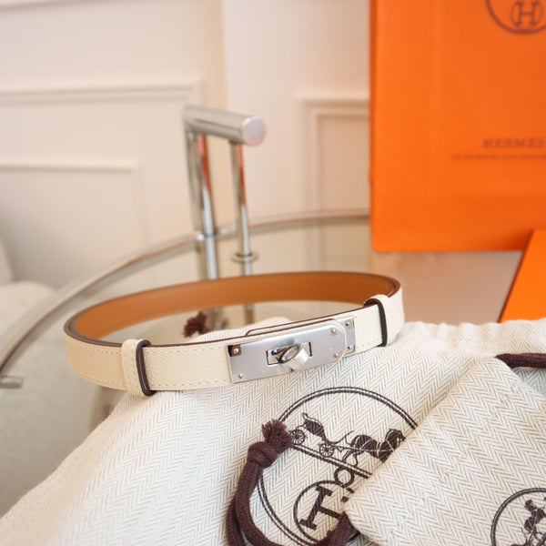hm kelly belt 18mm cream epsom leather