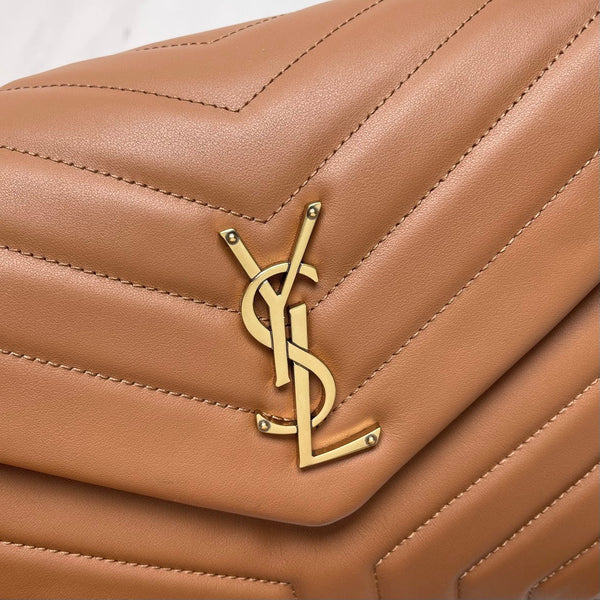 YSL Large Loulou Bag 31cm Tan Brown Lambskin