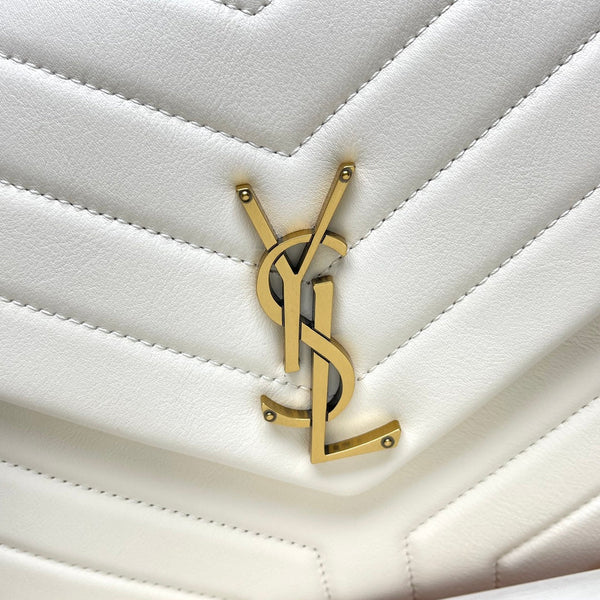 YSL Large Loulou Bag 31cm White Lambskin