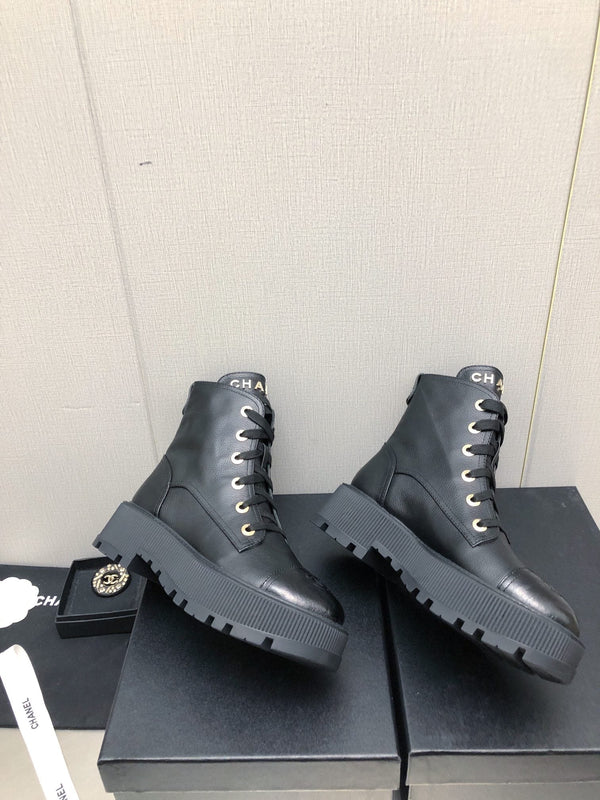 MARTIN SHORT BOOTS BLACK LAMBSKIN