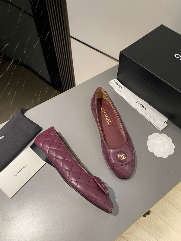 CC 26s Ballet Flat Mulberry Purple Lambskin