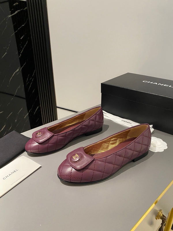 CC 26s Ballet Flat Mulberry Purple Lambskin