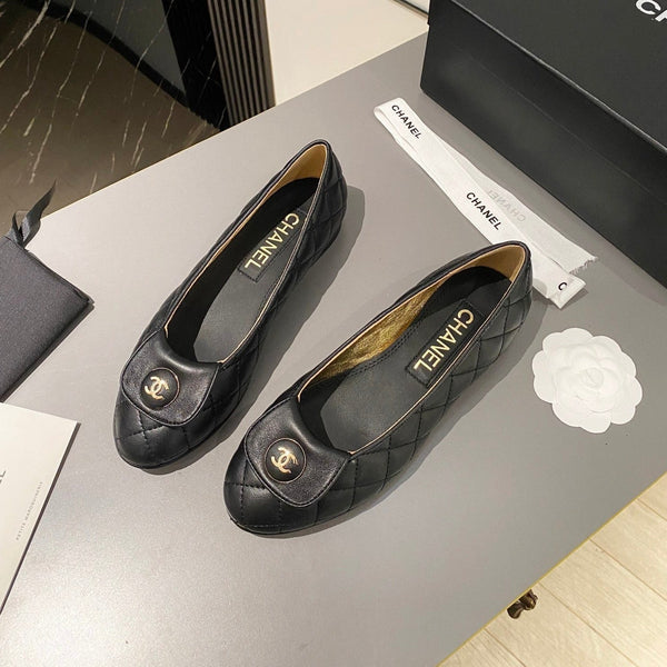 CC 26s Ballet Flat Black Lambskin