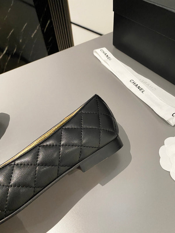 CC 26s Ballet Flat Black Lambskin