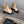 CC Cap Toe Ankle Boots Black Beige Cowhide 464571