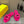FENDI BAGUETTE SLIDE SLIPPERS IN DEEP PINK WOOL