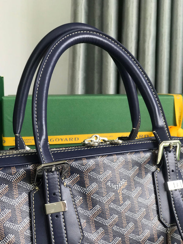 AMBASSADE DOCUMENT CASE 35 IN NAVY BLUE GOYARDINE CANVAS